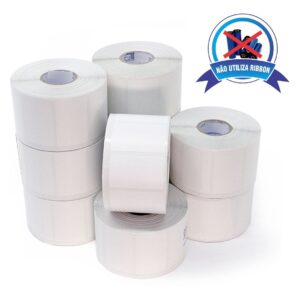 ETIQUETA TÉRMICA 60X40 30M TUBETE 38MM BRANCA CX C/ 24 ROLOS
